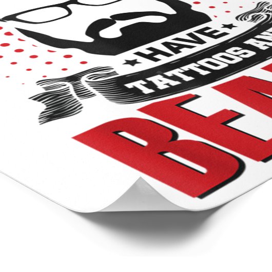 Wh Geweldige Dog Masters Tattoo Baard _1 Poster (Hoek)