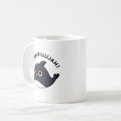 Wha-le-lujah Funny Orca Whale Pun Koffiemok (Voorkant links)
