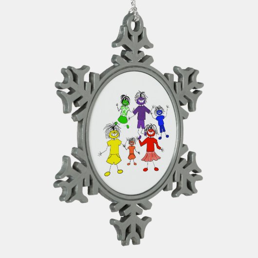 Whack-A-Do Tin Sneeuwvlok Ornament (Links)