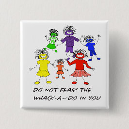 Whack-A-Do Vierkante Button 5,1 Cm