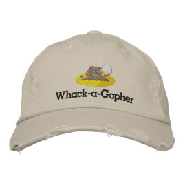 Whack-a-Gopher geborduurd Funny Golf Pet Design