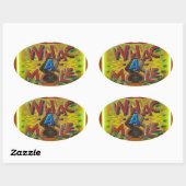 Whack a Mole Carnival Game Ovale Sticker (Vel)