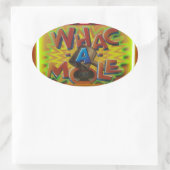 Whack a Mole Carnival Game Ovale Sticker (Tas)