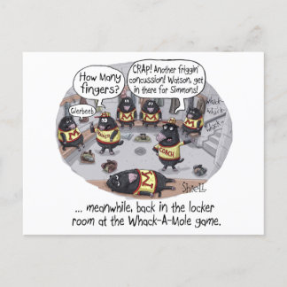 Whack-a-Mole Concussion Briefkaart