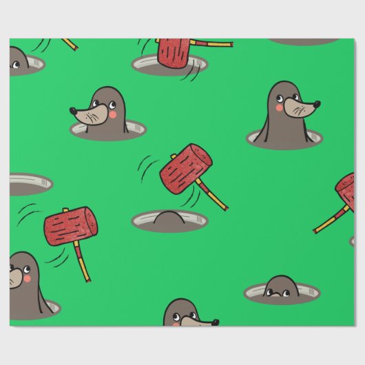 Whack-A-Mole Pattern Cadeaupapier (Vlak)