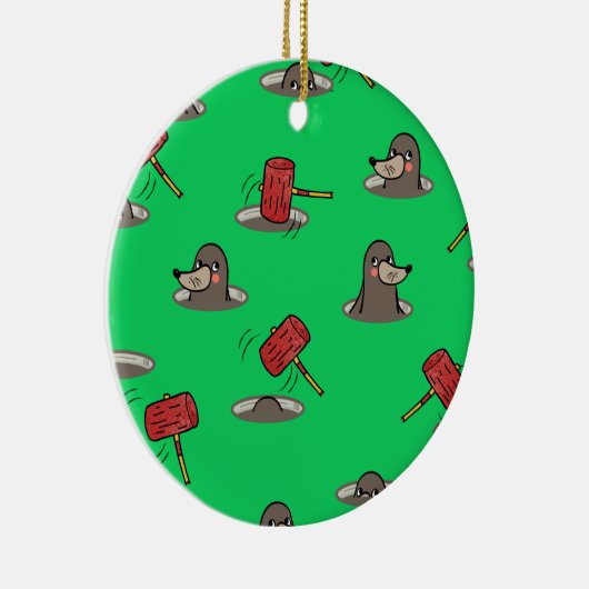 Whack-A-Mole Pattern Keramisch Ornament (Rechts)