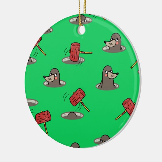 Whack-A-Mole Pattern Keramisch Ornament (Links)