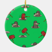 Whack-A-Mole Pattern Keramisch Ornament (Achterkant)