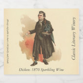 Whackford Squeers, Kyd, Dickens Nicholas Nickleby Sparkling Wijnetiket (Enkel label)