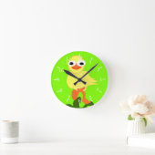 Whacky Bird Chartreuse Ronde Klok (Huis)