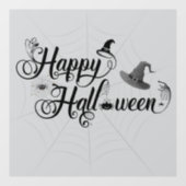Whacky Happy Halloween met webben Raamsticker (Vel)