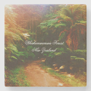 Whakarewarewa-bos, Rotorua, Nieuw-Zeeland Stenen Onderzetter