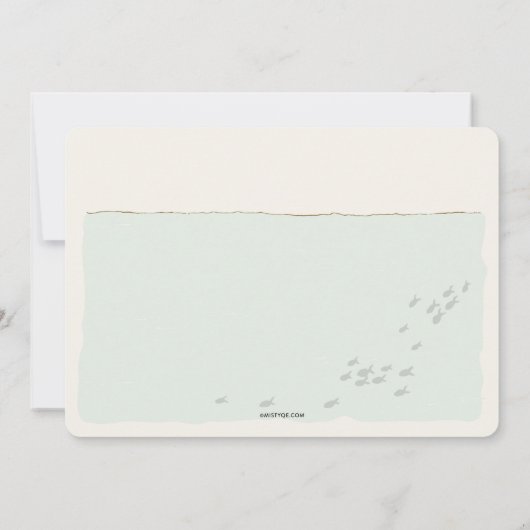 Whale a time Birthday Pool Party Invitation Kaart (Achterkant)