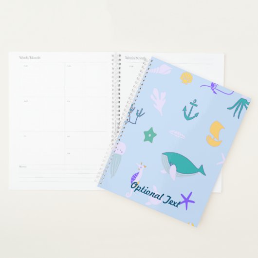 Whale, Anchors, Koralen en Zeewier Planner (Display)
