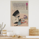 Whale and Fish dine op Russisch Poster van Zeilers (Keuken)