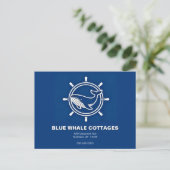 Whale and Helm Vacation Rental Briefkaart (Staand voorkant)