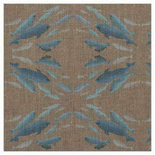 Whale Art Fabric Beluga Whale Fabric Cotton of Pol Stof