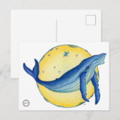 Whale Art, Sirian Starseed, Briefkaart voor walvis (Voorkant / Achterkant)