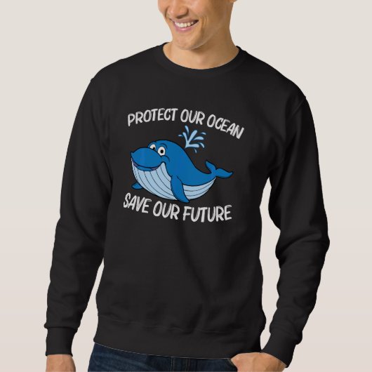 Whale Art voor mannen Orca Narwhal Blue Whales P Trui (Voorkant)