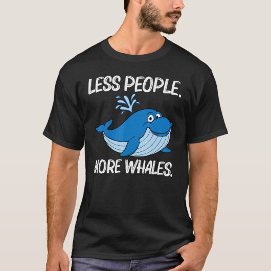 Whale Art voor mannen Orca Narwhal Blue Whales T-shirt (Voorkant)