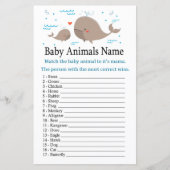 Whale Baby Animals Name Game (Voorkant)