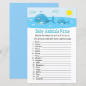 Whale Baby Animals Name Game (Voorkant / Achterkant)