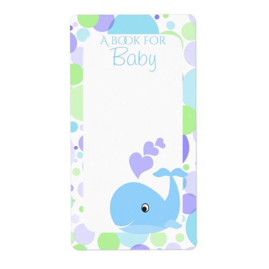 Whale Baby Book Labels (Voorkant)