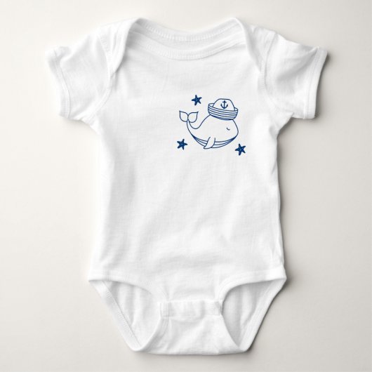 whale baby boy clothes romper (Voorkant)