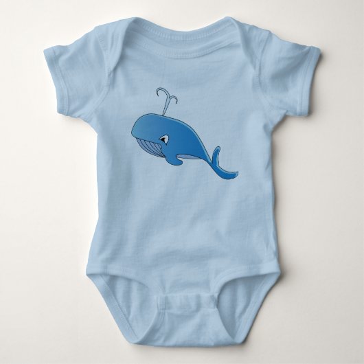Whale - Baby Jersey Bodysuit (Voorkant)