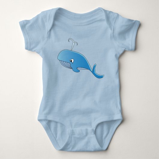 Whale - Baby Jersey Bodysuit (Voorkant)