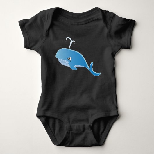Whale - Baby Jersey Bodysuit (Voorkant)