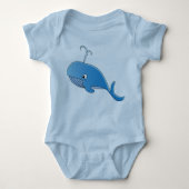 Whale - Baby Jersey Bodysuit (Voorkant)