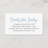 Whale Baby shower Aanvraagboeken voor Baby Informatiekaartje (Voorkant)