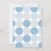 Whale Baby shower Advice Kaart - Mod Blue Circles (Achterkant)