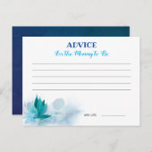 Whale Baby shower Advies Kaart (Voorkant / Achterkant)