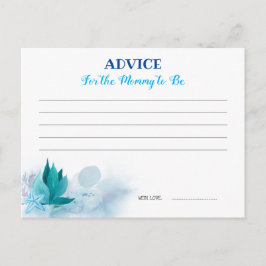 Whale Baby shower Advies Kaart