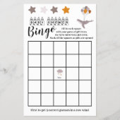 Whale Baby shower Beauful Dream Bingo Game Kaart (Voorkant)