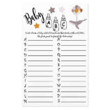 Whale Baby shower Beauful Dream Game Baby ABC