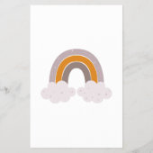 Whale Baby shower Beauful Dream Game Baby ABC Flyer (Achterkant)