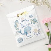 Whale Baby Shower Boy Blue Ocean Bedankzakje (Gezegeld)