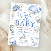 Whale Baby Shower Boy Blue Ocean Kaart