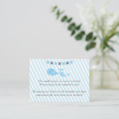 Whale Baby shower Breng een boek Insert Informatiekaartje (Staand voorkant)