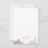 Whale Baby shower Flat Hartelijk dank Bedankkaart (Achterkant)