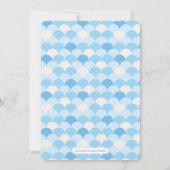 Whale Baby shower Invitation - Blauw Kaart (Achterkant)