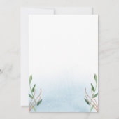 Whale Baby shower Invitation for Baby Boy Kaart (Achterkant)