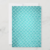 Whale Baby shower Invitation Ocean Ahoy Boy Schatt Kaart (Achterkant)