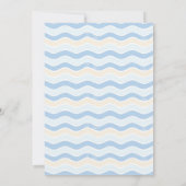 Whale Baby shower Invitation Wavy Achtergrond Kaart (Achterkant)
