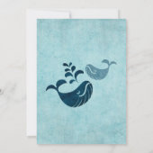 Whale Baby shower Invite Ahoy Het is een Boy Nauti Kaart (Achterkant)