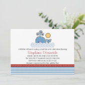 Whale Baby Shower-uitvindingen Kaart (Staand voorkant)