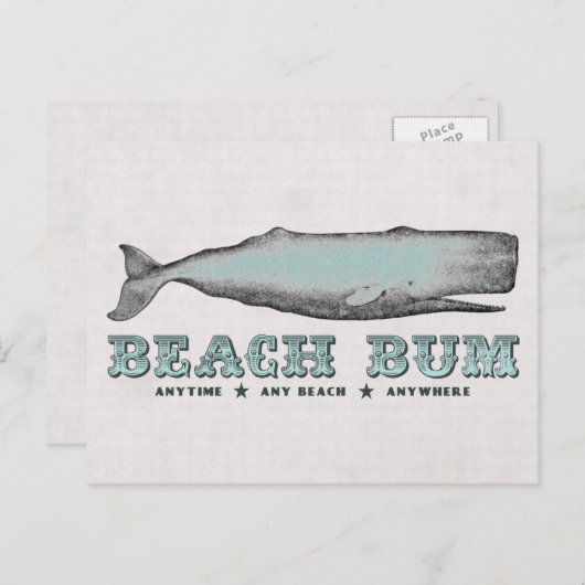 Whale Beach Bum Briefkaart (Voorkant / Achterkant)
